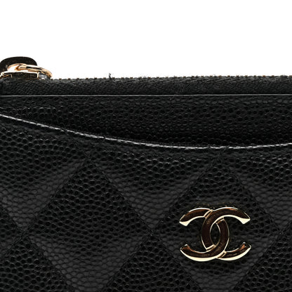 Chanel Caviar Quilted CC Zip Card Holder Black 8 of 8