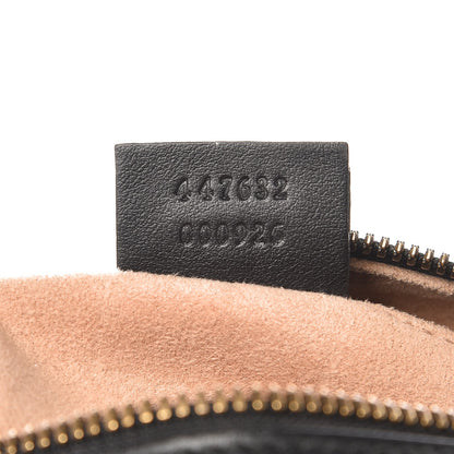 Gucci Calfskin Matelasse Small GG Marmont Chain Shoulder Bag Black 7 of 9
