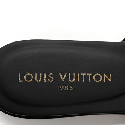 Louis Vuitton Calfskin LV Isola Flat Sandals 40 Black 6 of 8