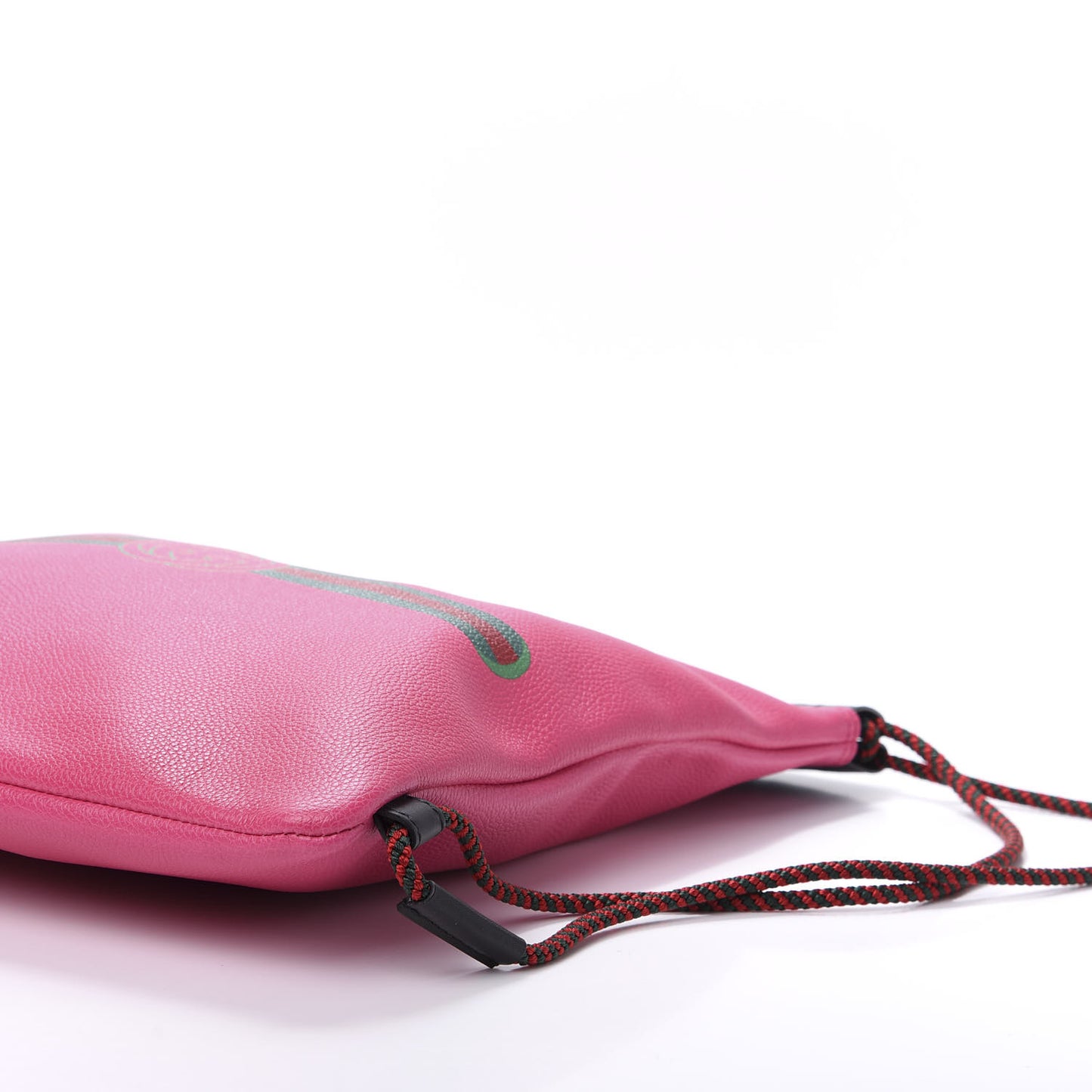 Grained Calfskin Logo Drawstring Backpack Box Pink Green Black