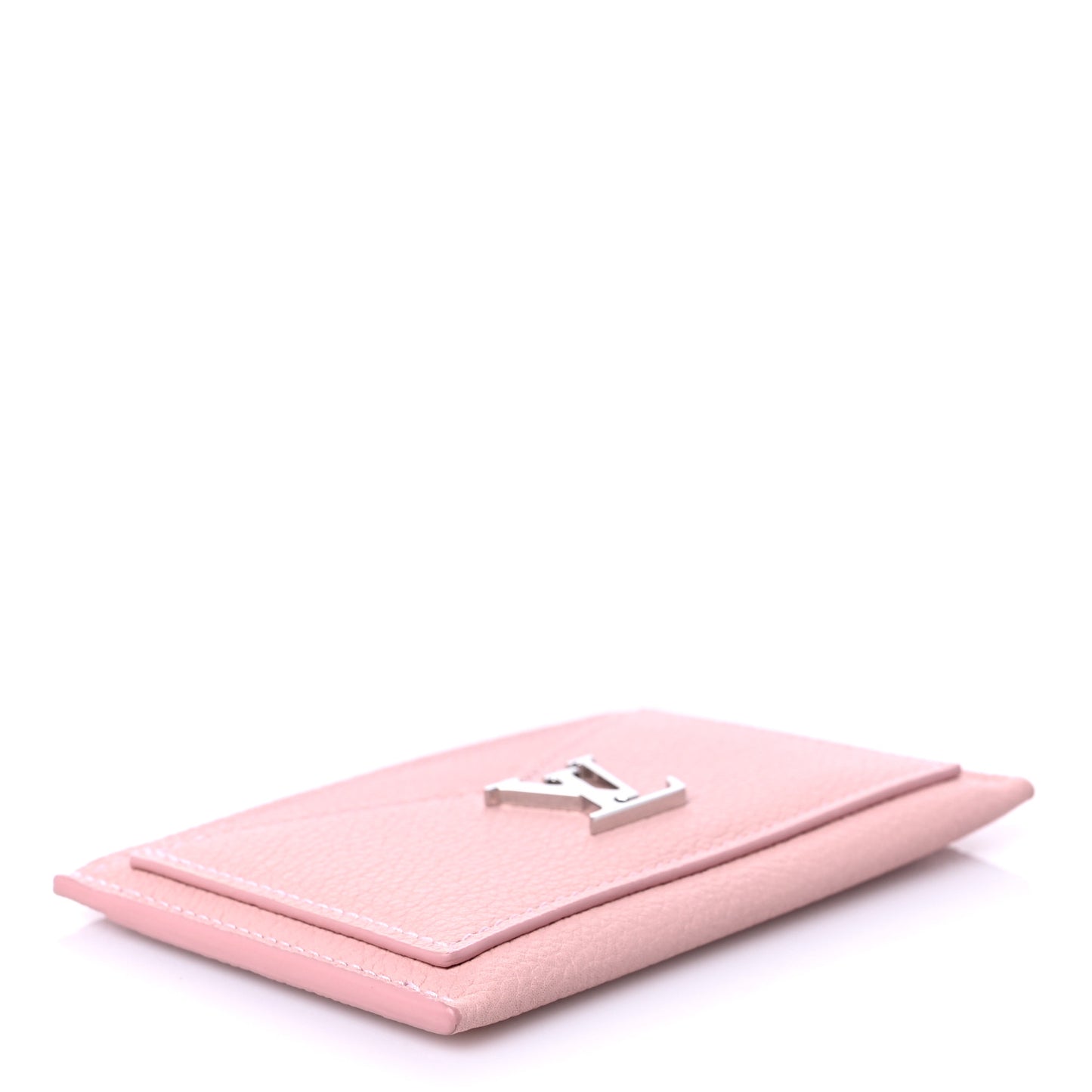 Calfskin Lockme Card Holder Rose Ballerine