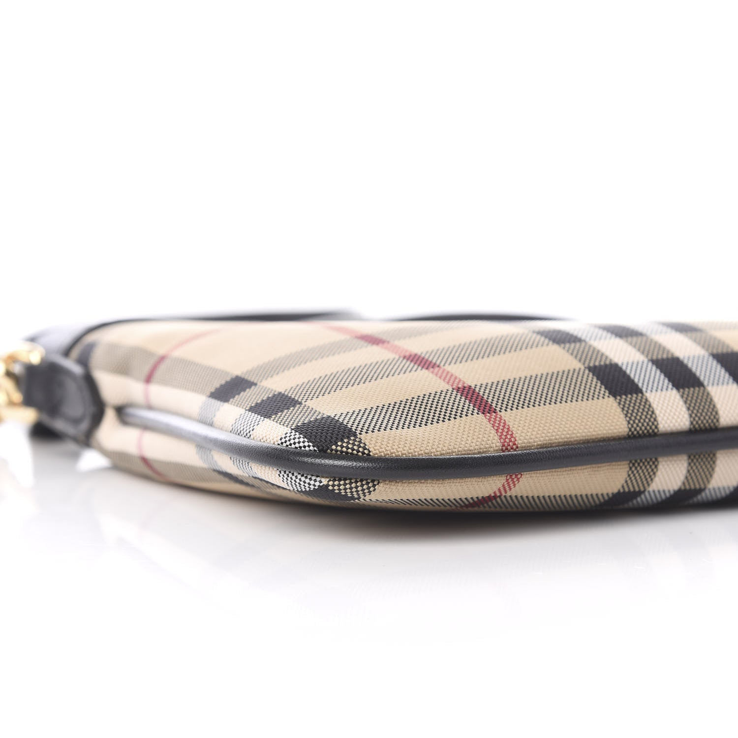 Burberry Horseferry Check Peyton Crossbody Clutch Bag Black 10 of 11