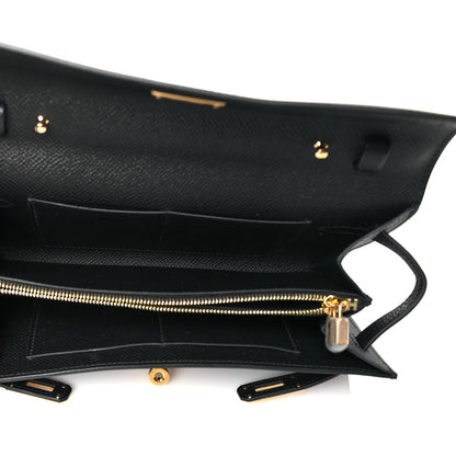 Hermes Epsom Kelly Wallet To Go Black 5 of 9