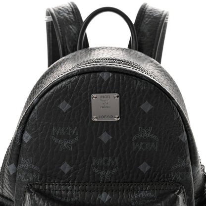 MCM Visetos Side Stud Mini Stark Backpack Black 6 of 8