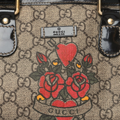 Gucci GG Plus Monogram Tattoo Heart Small Joy Boston Dark Brown 8 of 13