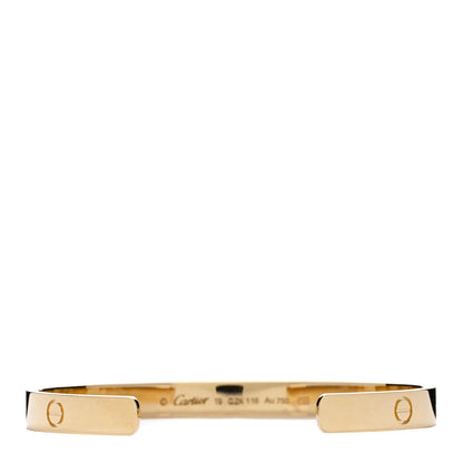 Cartier 18K Yellow Gold LOVE Cuff Bracelet 19 2 of 4
