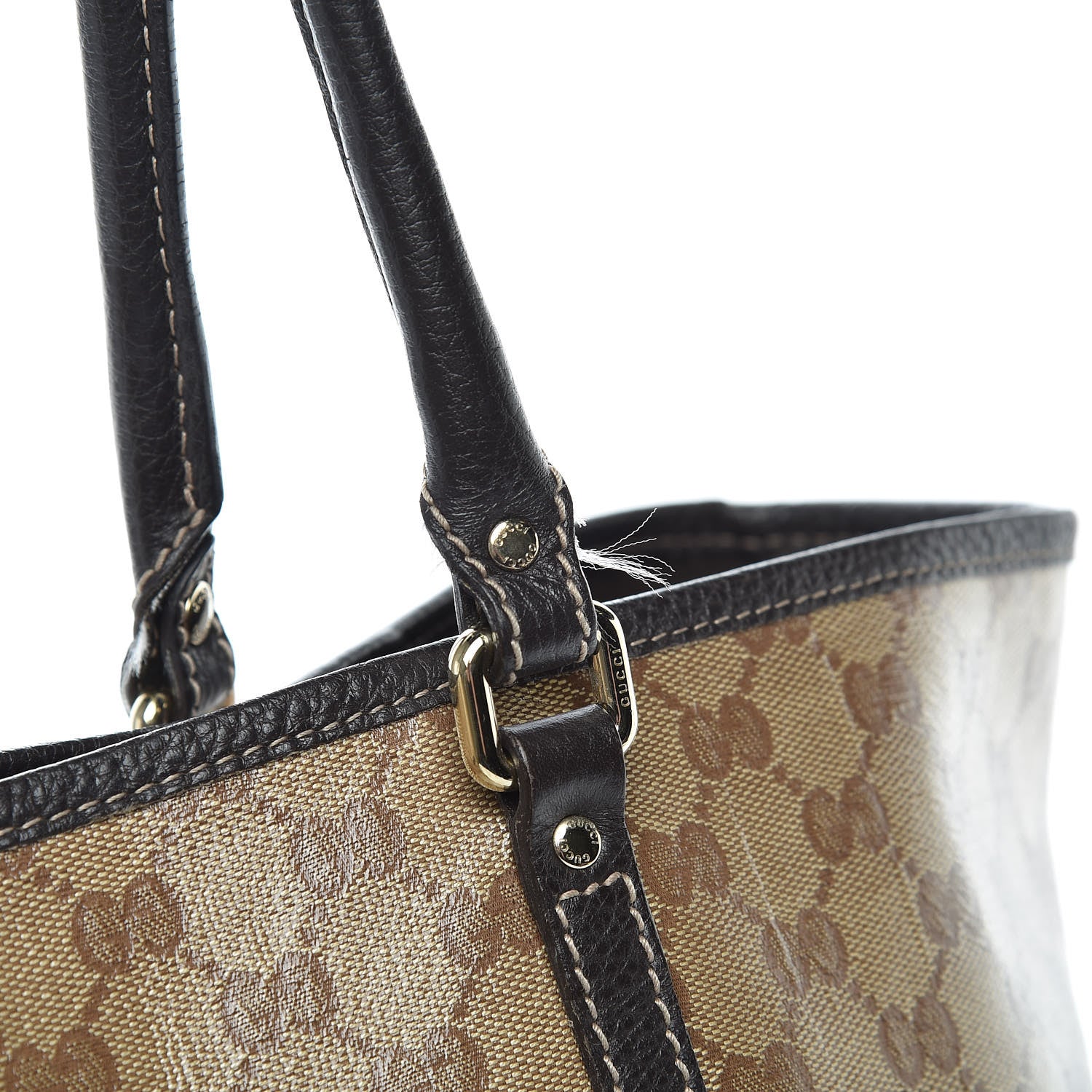 Gucci Crystal Monogram Large Joy Tote Beige Ebony Testa di Moro 26 of 26
