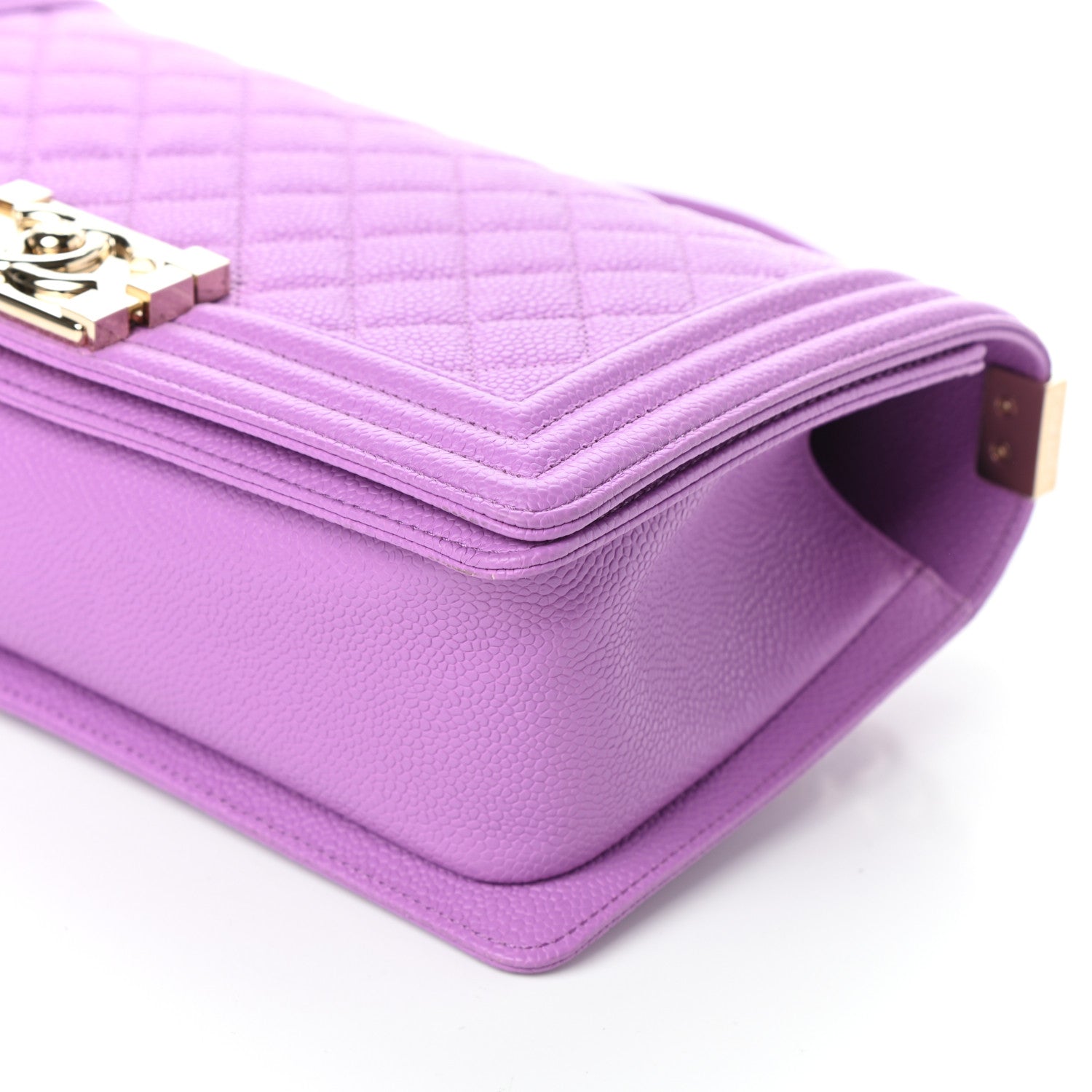 Chanel Caviar Quilted Medium Boy Flap Purple 9 of 9