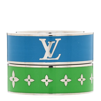 Louis Vuitton Metal Ceramic Ring Set M 62 10 Blue Green 1 of 7