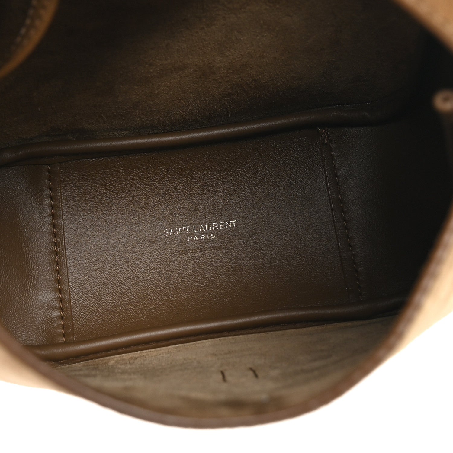 Saint Laurent Suede Baby Le 5 A 7 Hobo Golden Leaf 6 of 11