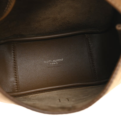 Saint Laurent Suede Baby Le 5 A 7 Hobo Golden Leaf 6 of 11