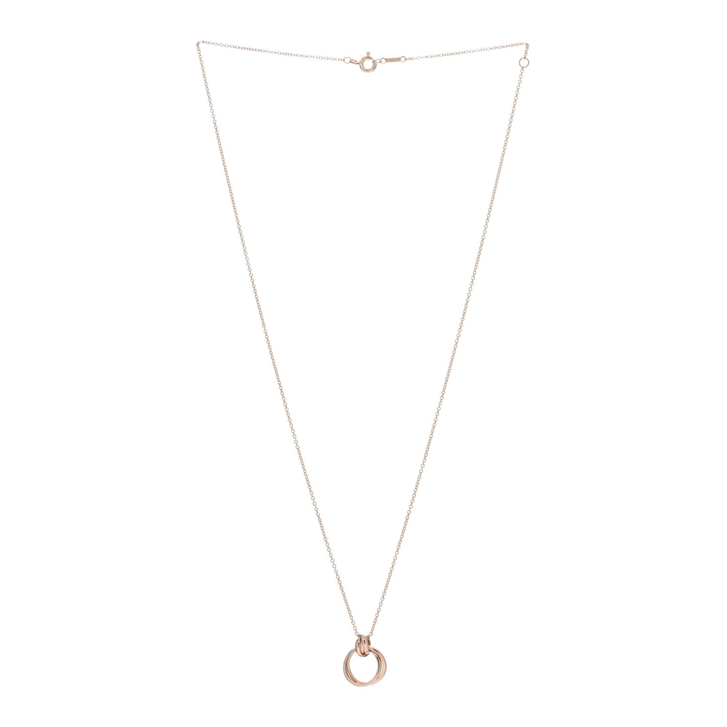 18K Rose Gold Paloma's Melody Mini Circle Pendant Necklace