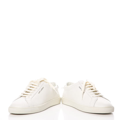 Saint Laurent Calfskin Andy Low Top Sneakers 38.5 White 10 of 11