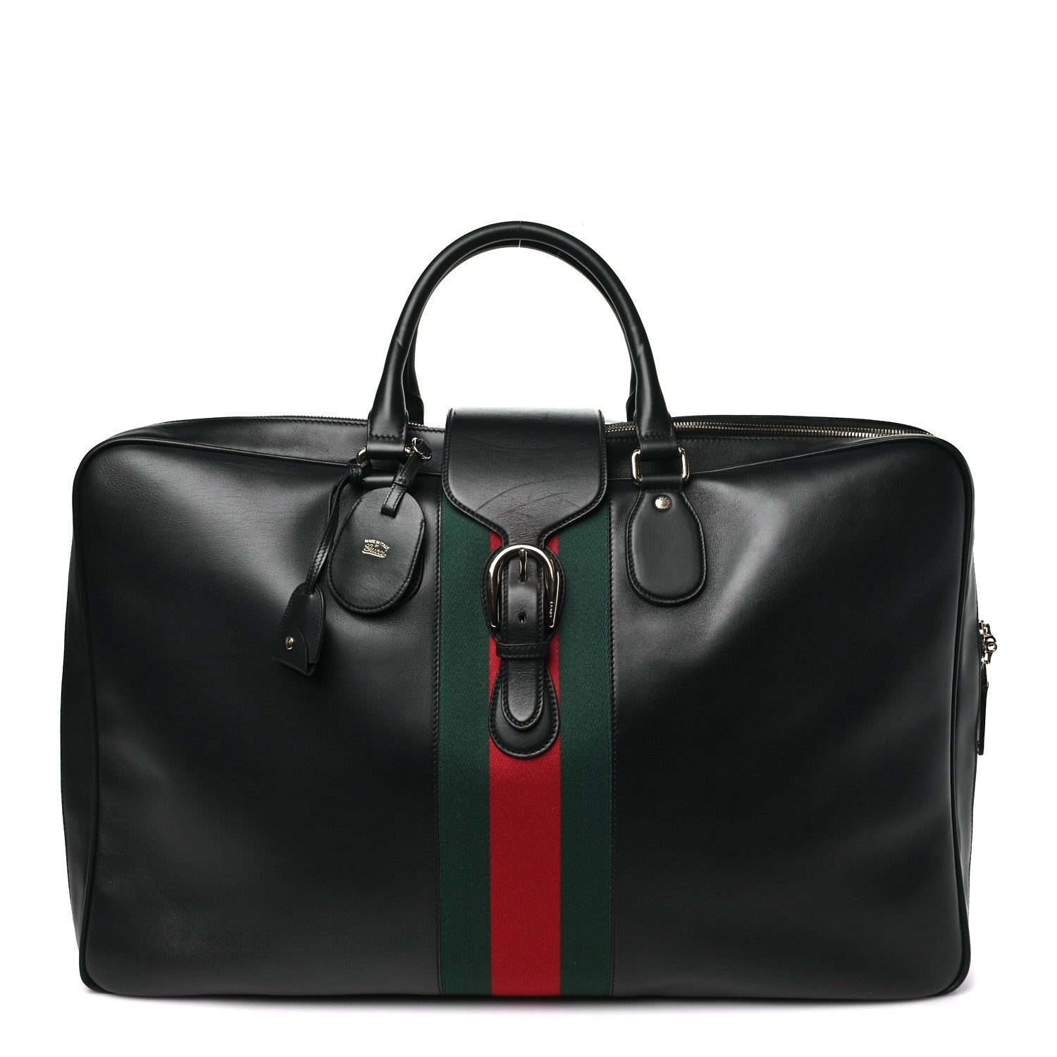 Gucci Calfskin Web Suitcase Black 1 of 7