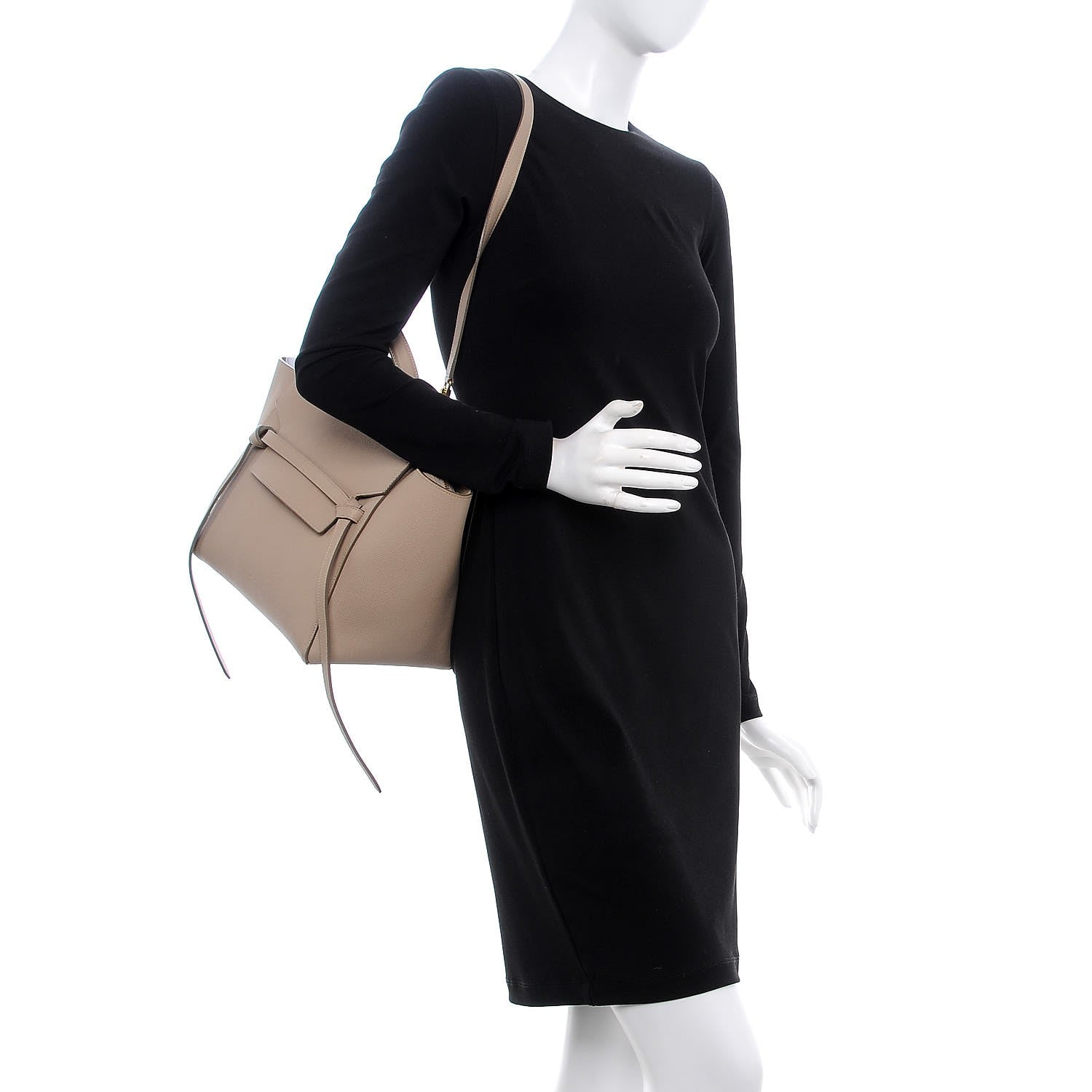 Celine Grained Calfskin Mini Belt Bag Light Taupe 2 of 11