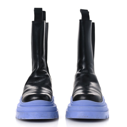 Bottega Veneta Calfskin The Tire Chelsea Boots 40 Black Periwinkle 3 of 13