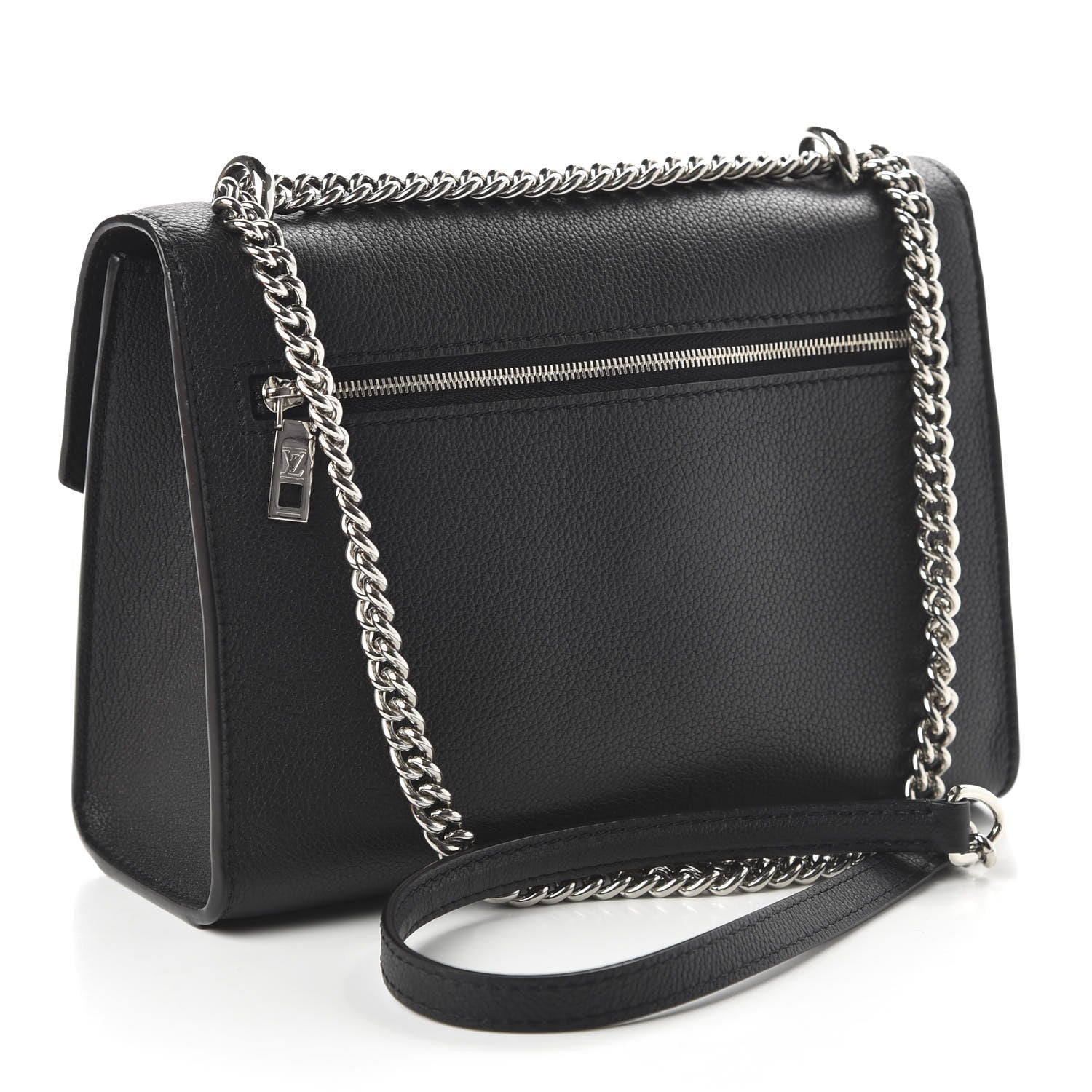 Louis Vuitton Soft Calfskin My Lockme Chain Bag BB Black 3 of 10