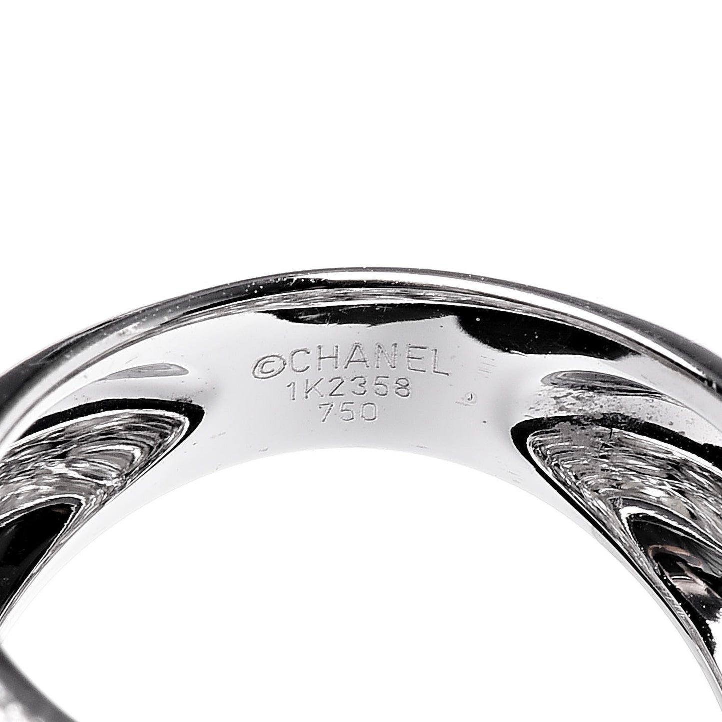 18K White Gold Diamond Akoya Pearl Baroque Matelasse Ring 51 5.75