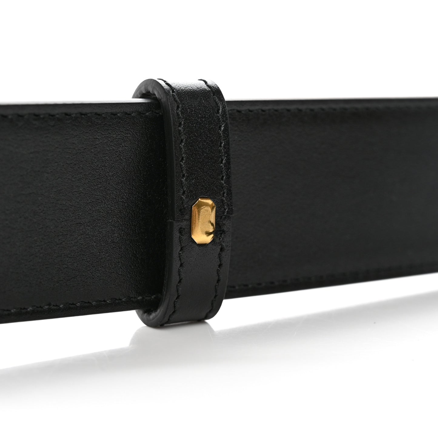 GG Supreme Monogram Plutone Calfskin Double G Reversible 37mm Belt 100 40 Beige Ebony New Acero