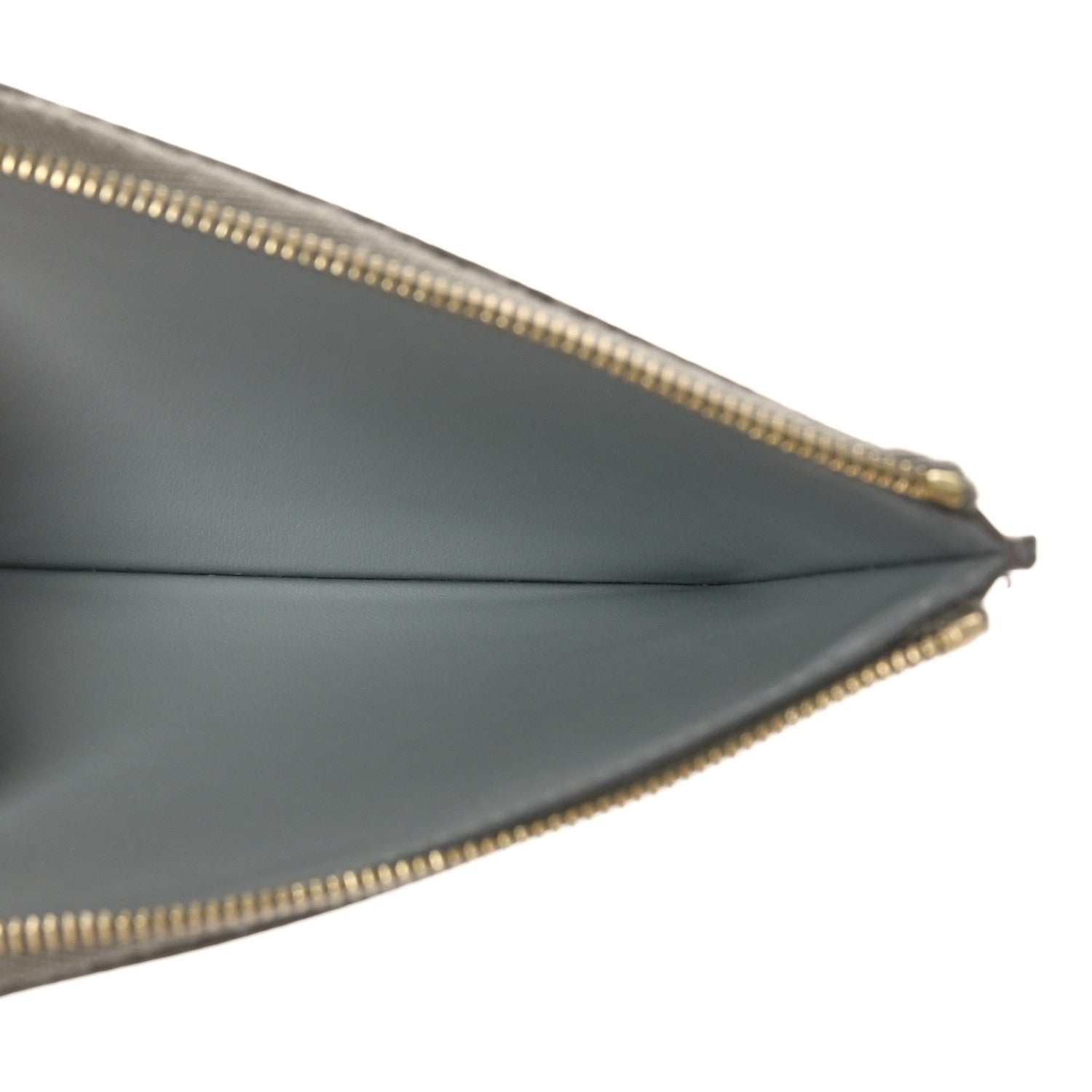 Celine Drummed Calfskin Medium Half Zip Multifunction Wallet Coin Purse Taupe 6 of 9