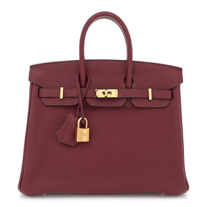 Hermes Togo Birkin 25 Rouge Grenat 1 of 10