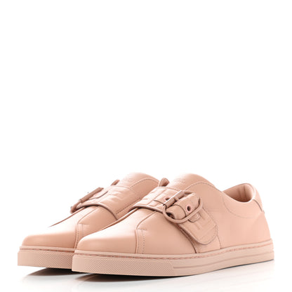 Fendi Vitello FF Embossed Womens Slip On Sneakers 39 Pink Burb 3 of 8