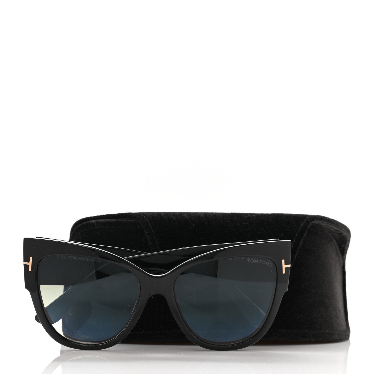 Tom Ford Acetate Anoushka Cat Eye Sunglasses TF371 Black 9 of 9