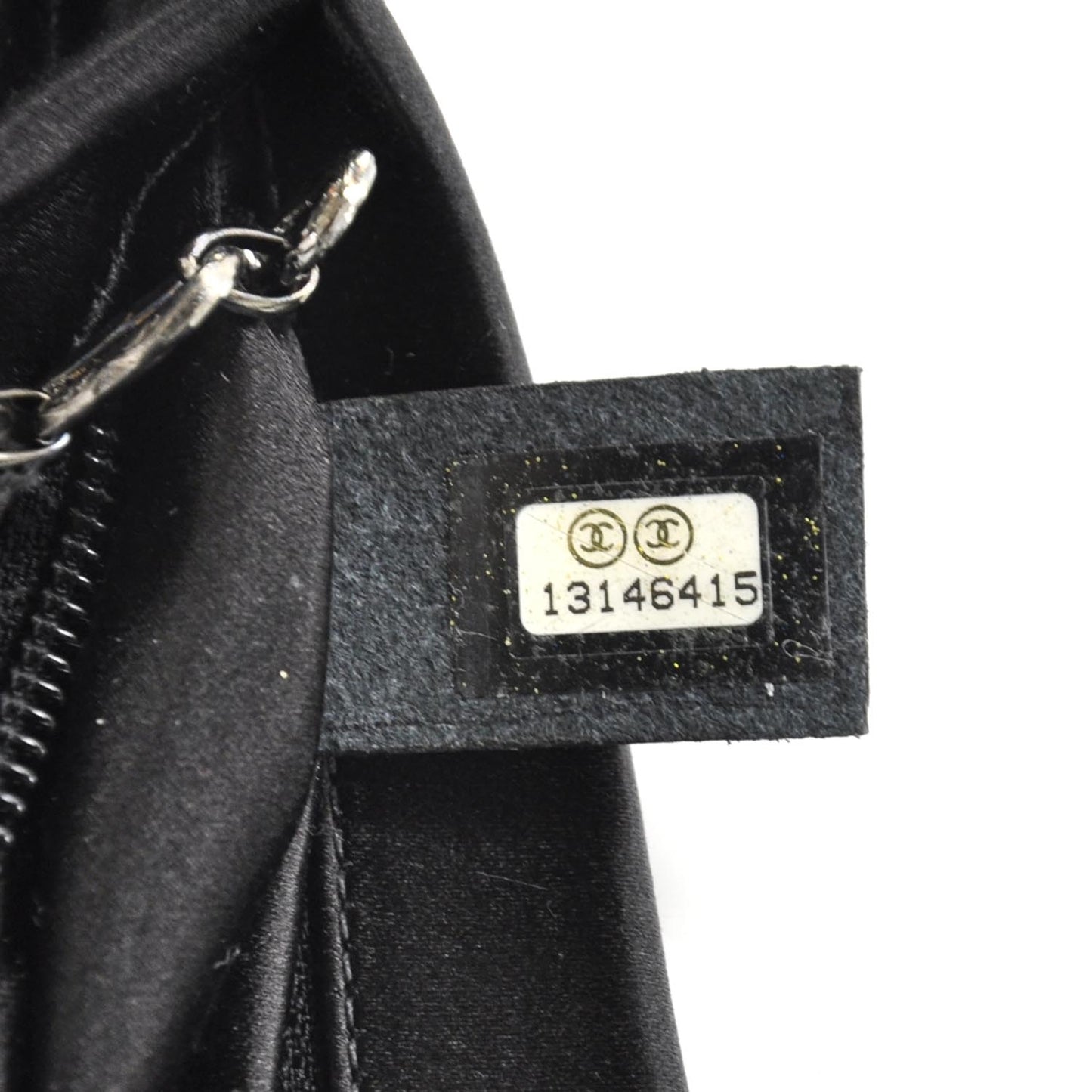 Satin Diamante Evening Clutch Bag Black