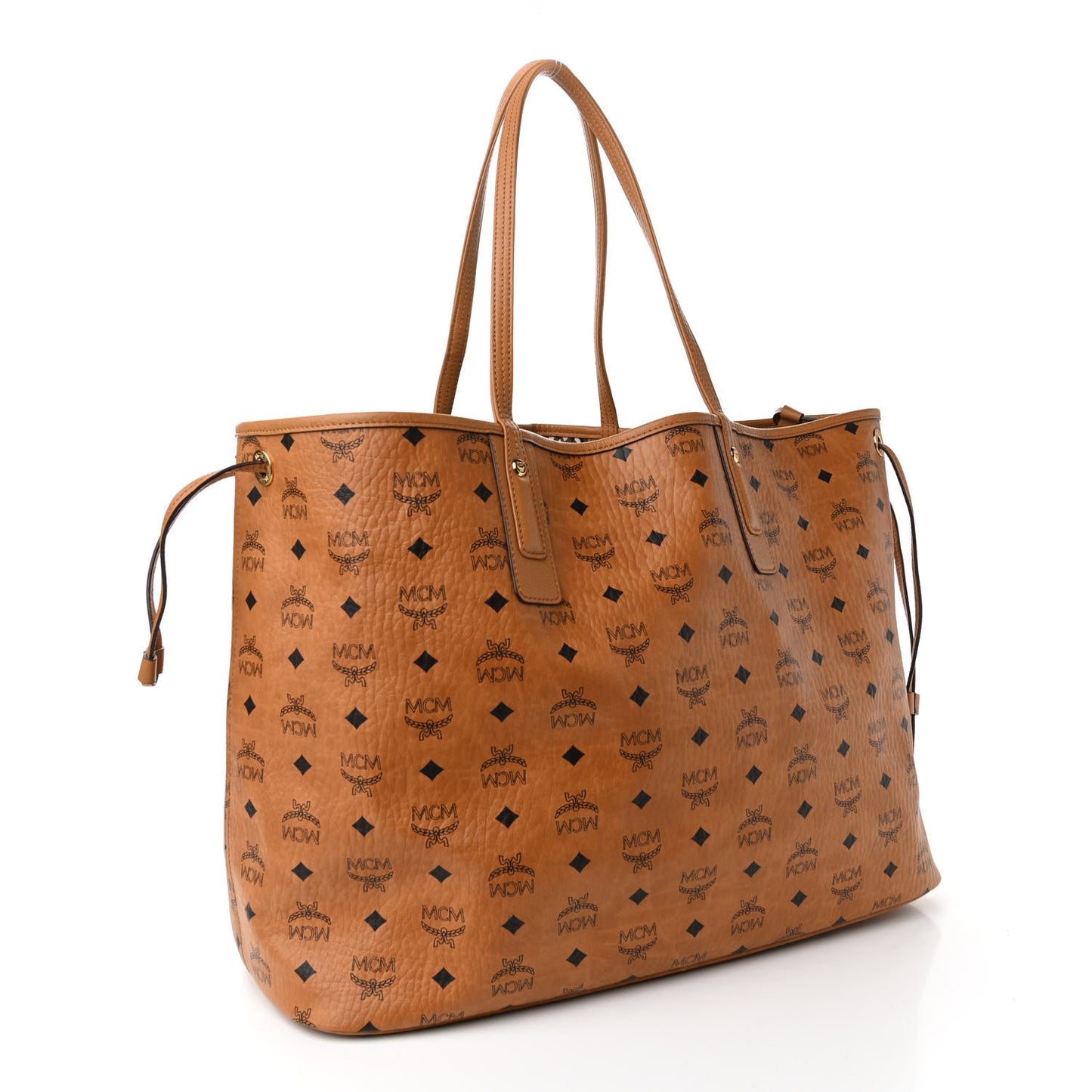 Visetos Large Liz Reversible Shopper Tote Cognac