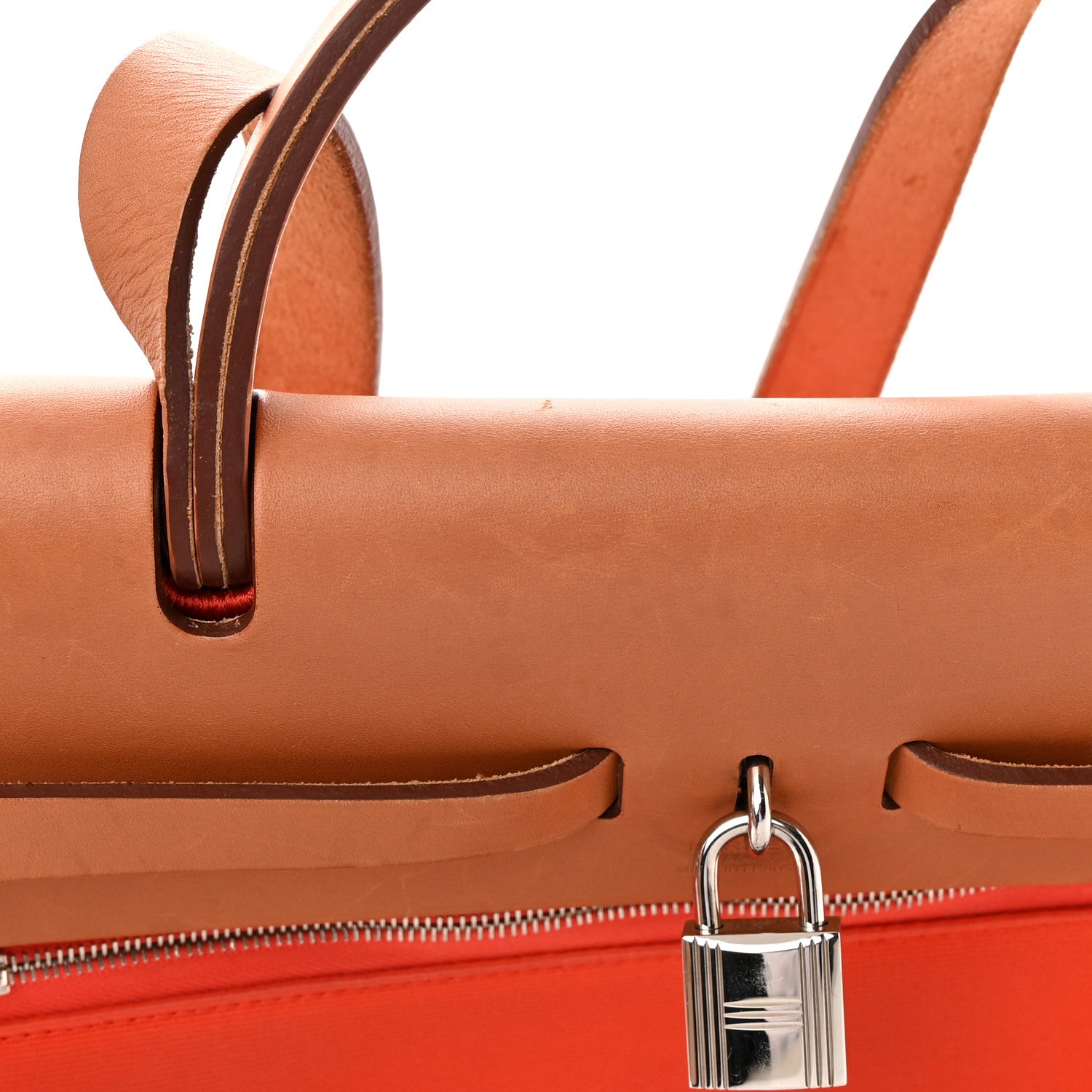 Hermes Toile Vache Hunter Herbag Zip 31 PM Orange Natural 15 of 20