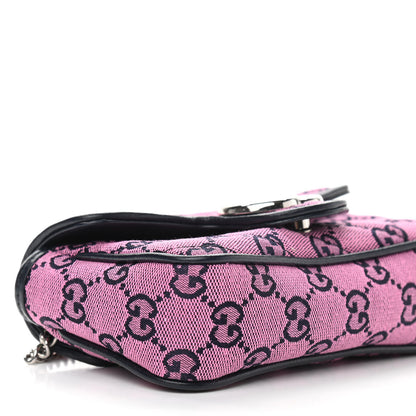 Gucci Monogram Multicolor Matelasse Diagonal Super Mini GG Marmont Shoulder Bag Pink Blue 9 of 11