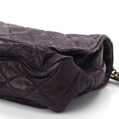 Chanel Iridescent Calfskin Quilted Large Shiva Flap Purple 11 of 11