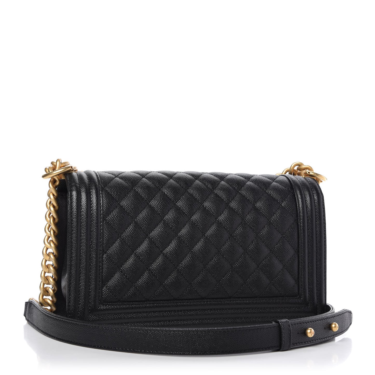 Caviar Quilted Medium Boy Flap Black