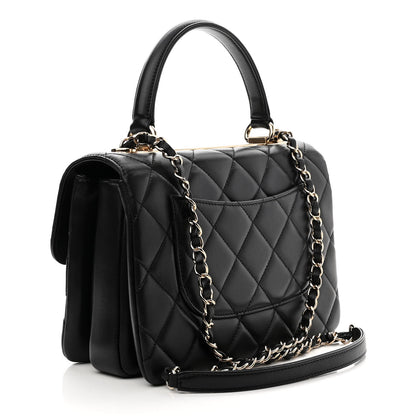 Chanel Lambskin Quilted Small Trendy CC Dual Handle Flap Bag Black 3 of 10