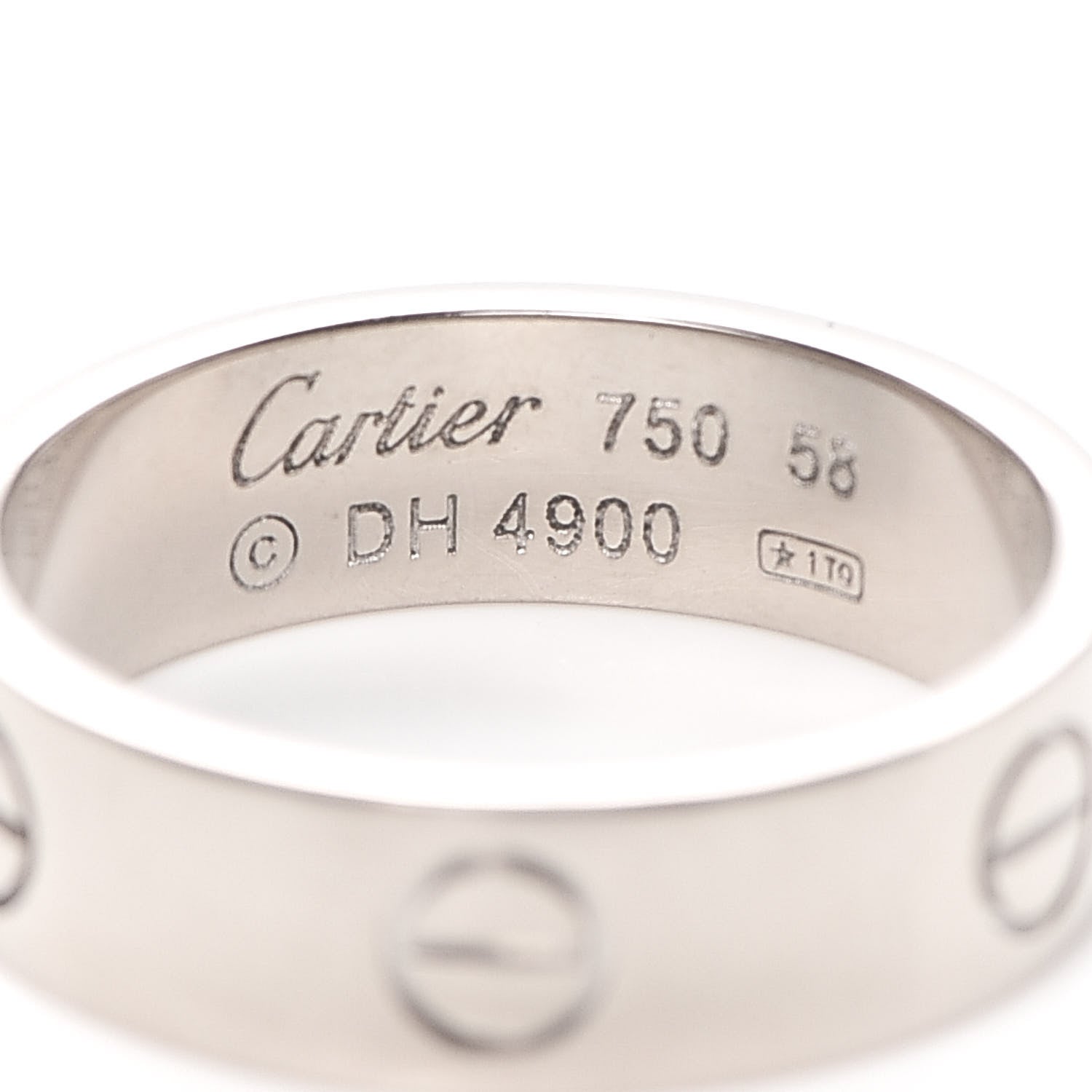 Cartier 18K White Gold 5.5mm LOVE Ring 58 8.25 4 of 4