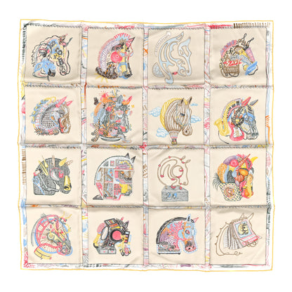 Hermes Chevaloscope Scarf 90 Nacre Vert Multicolor 1 of 3