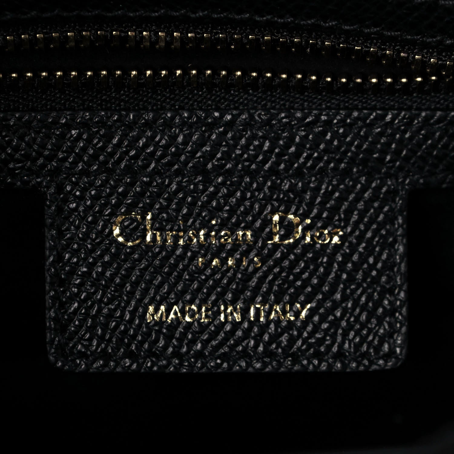 Christian Dior Grained Calfskin Saddle Bag Black 6 of 13