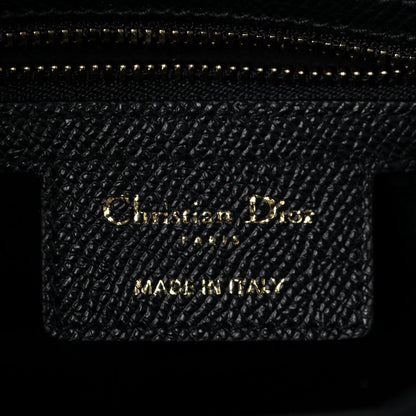 Christian Dior Grained Calfskin Saddle Bag Black 6 of 13