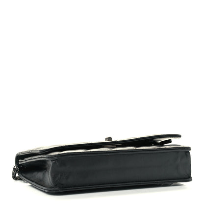 Chanel Aged Calfskin Quilted Reissue Wallet On Chain WOC So Black 4 of 11