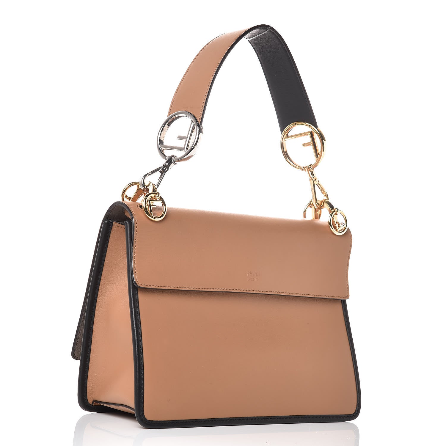 Fendi Vitello Century F is Fendi FF Embossed Kan I Shoulder Bag Orzo Tobacco 3 of 20