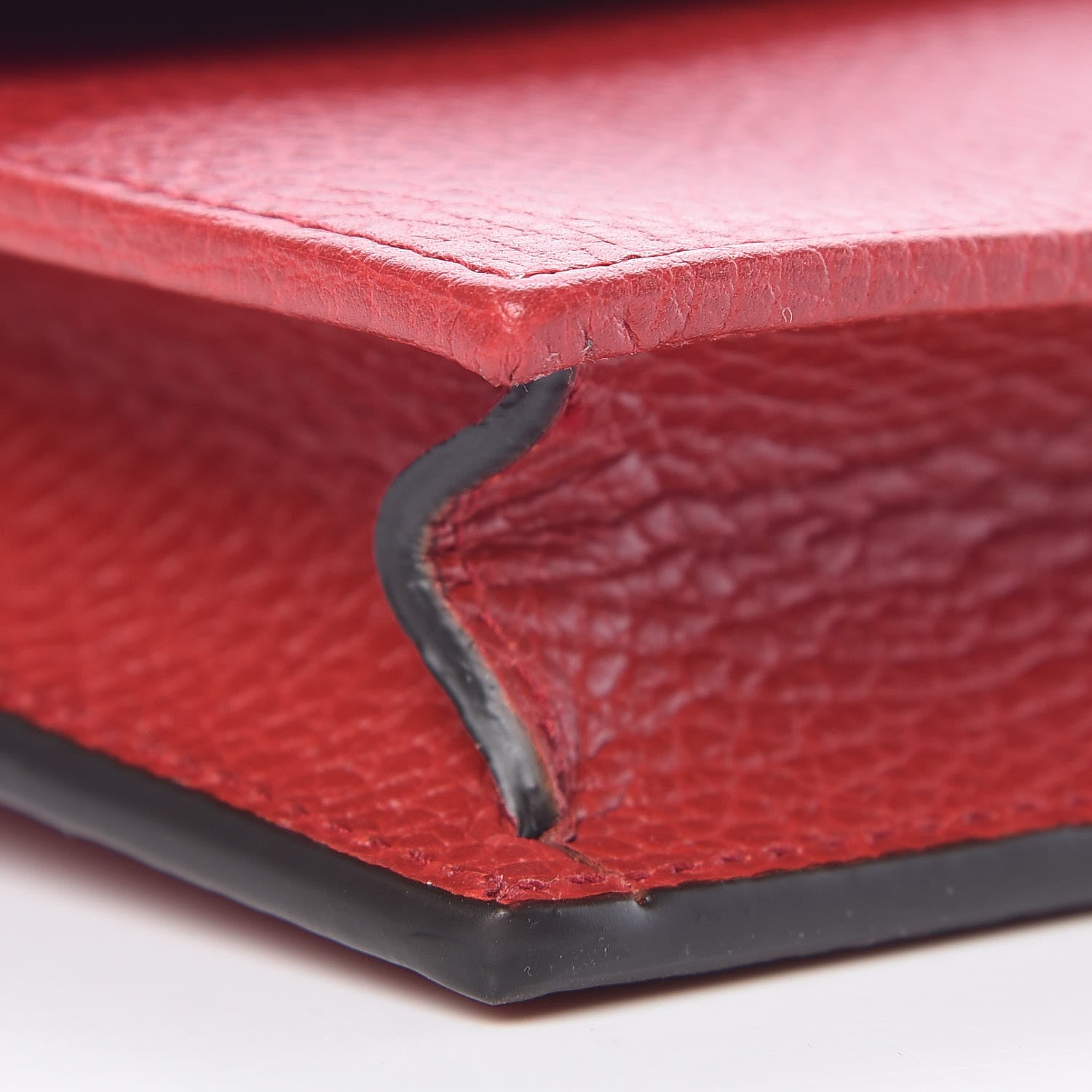 Gucci Dollar Calfskin Interlocking G Chain Wallet Red 5 of 11