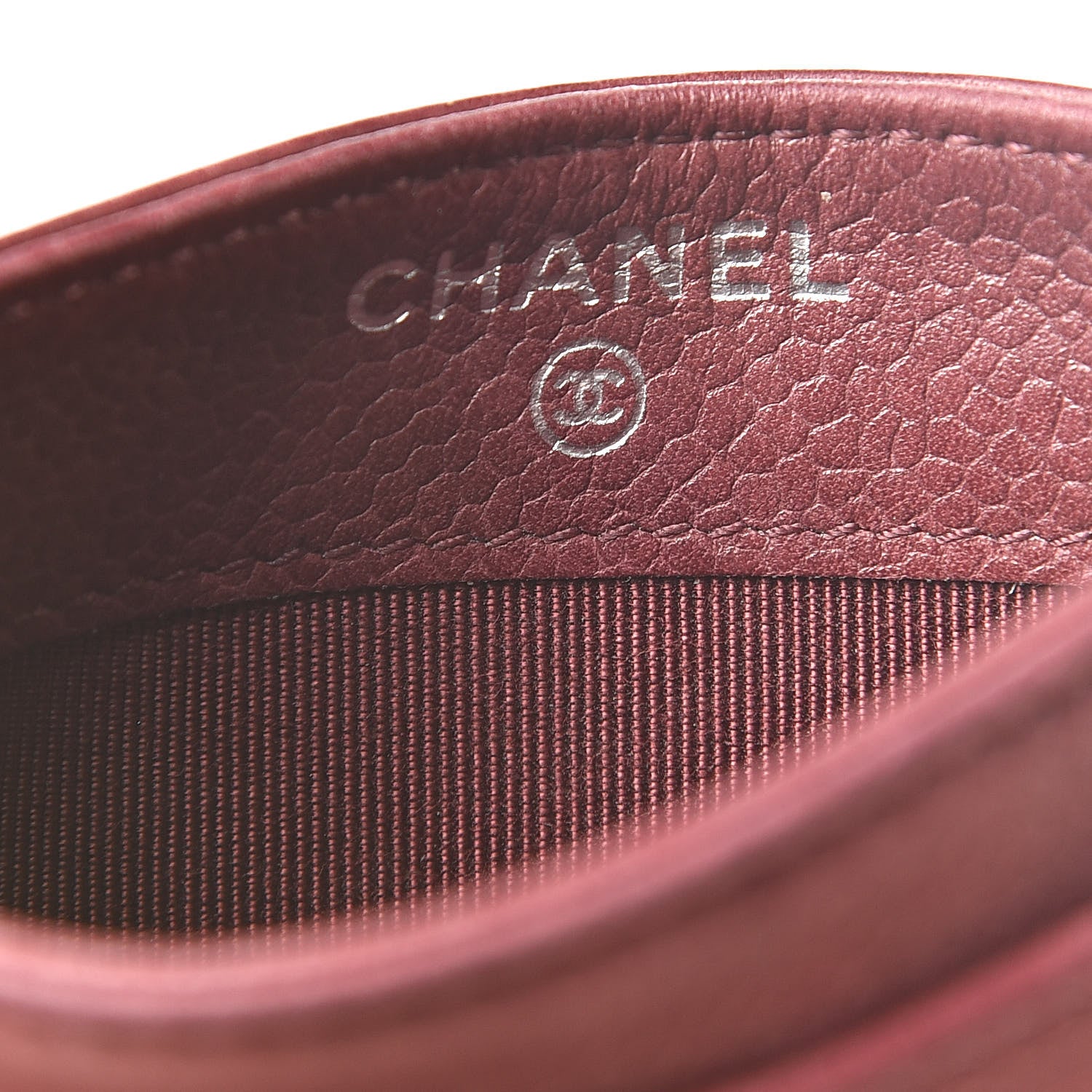 Chanel Caviar Timeless CC Card Holder Bordeaux 6 of 15