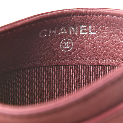 Chanel Caviar Timeless CC Card Holder Bordeaux 6 of 15