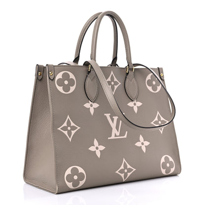 Louis Vuitton Empreinte Monogram Giant Onthego MM Tourterelle Creme 3 of 19
