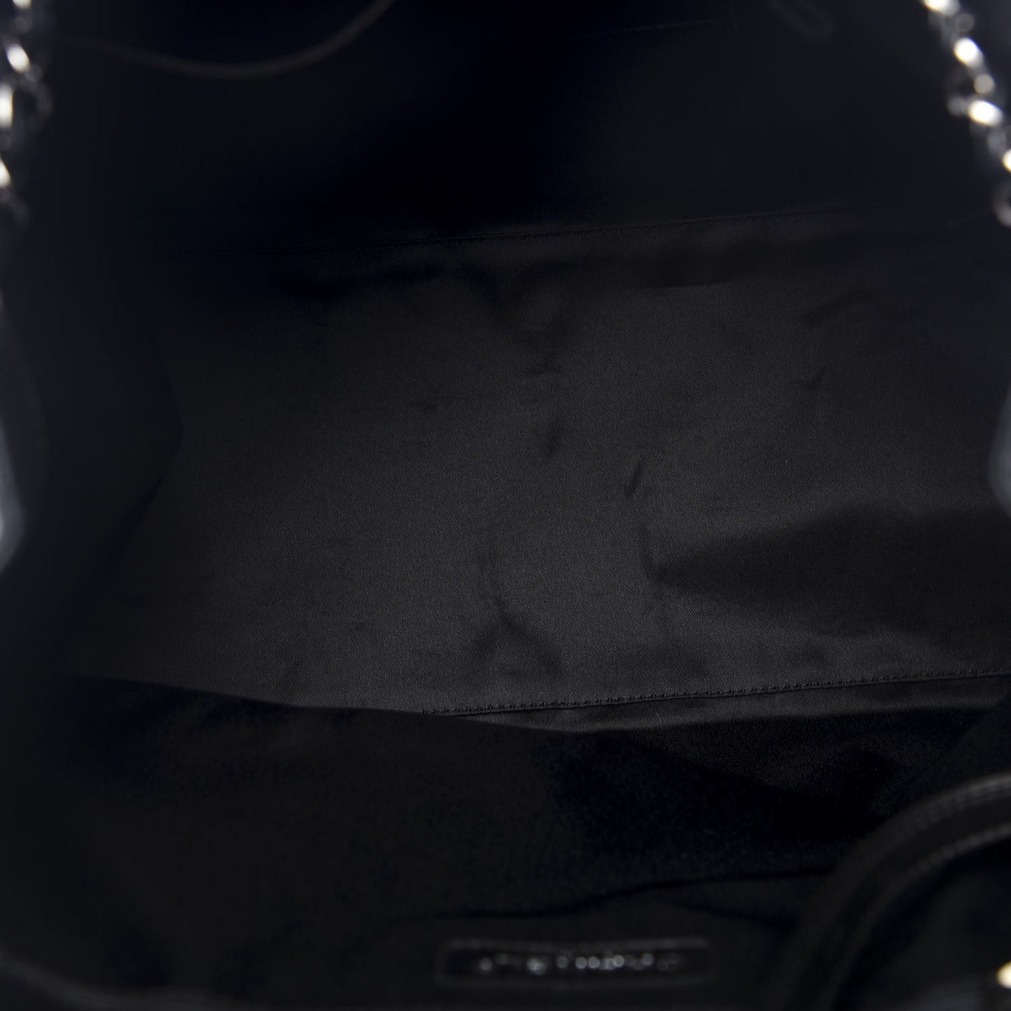 Lambskin Quilted CC Shopping Tote Black Pink