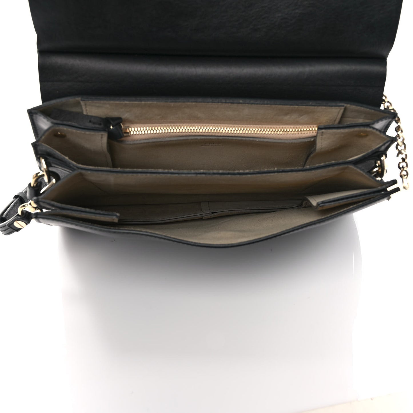 Suede Calfskin Medium Faye Shoulder Bag Black