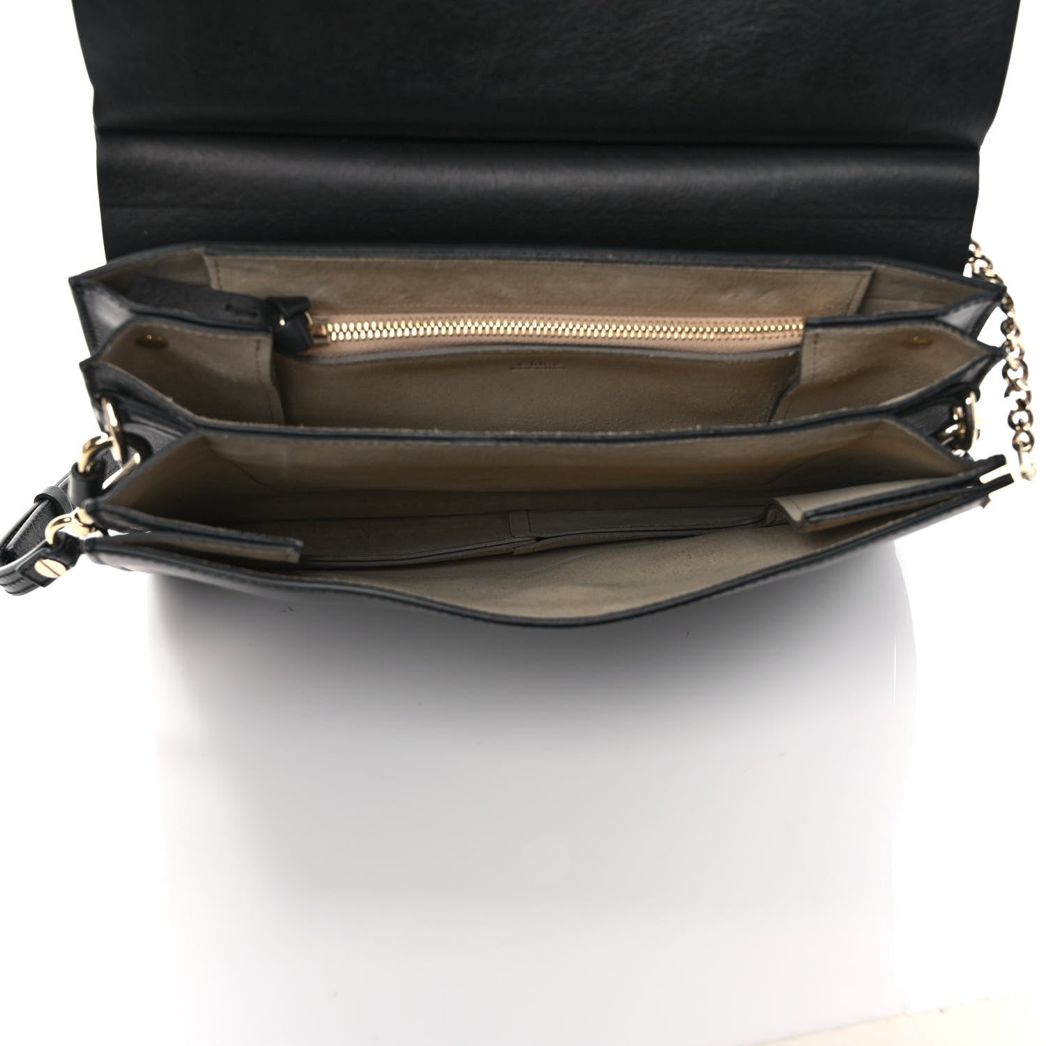 Chloe Suede Calfskin Medium Faye Shoulder Bag Black 5 of 9