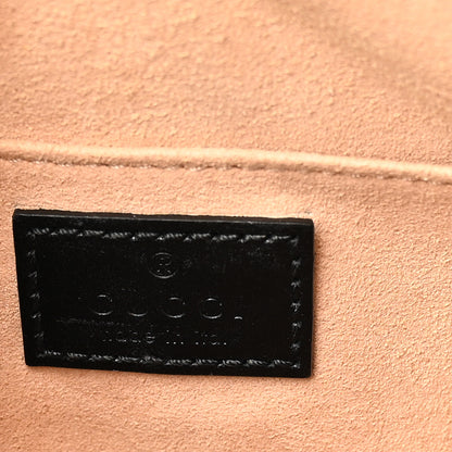 Gucci Calfskin Matelasse Mini GG Marmont Chain Shoulder Bag Black 6 of 9