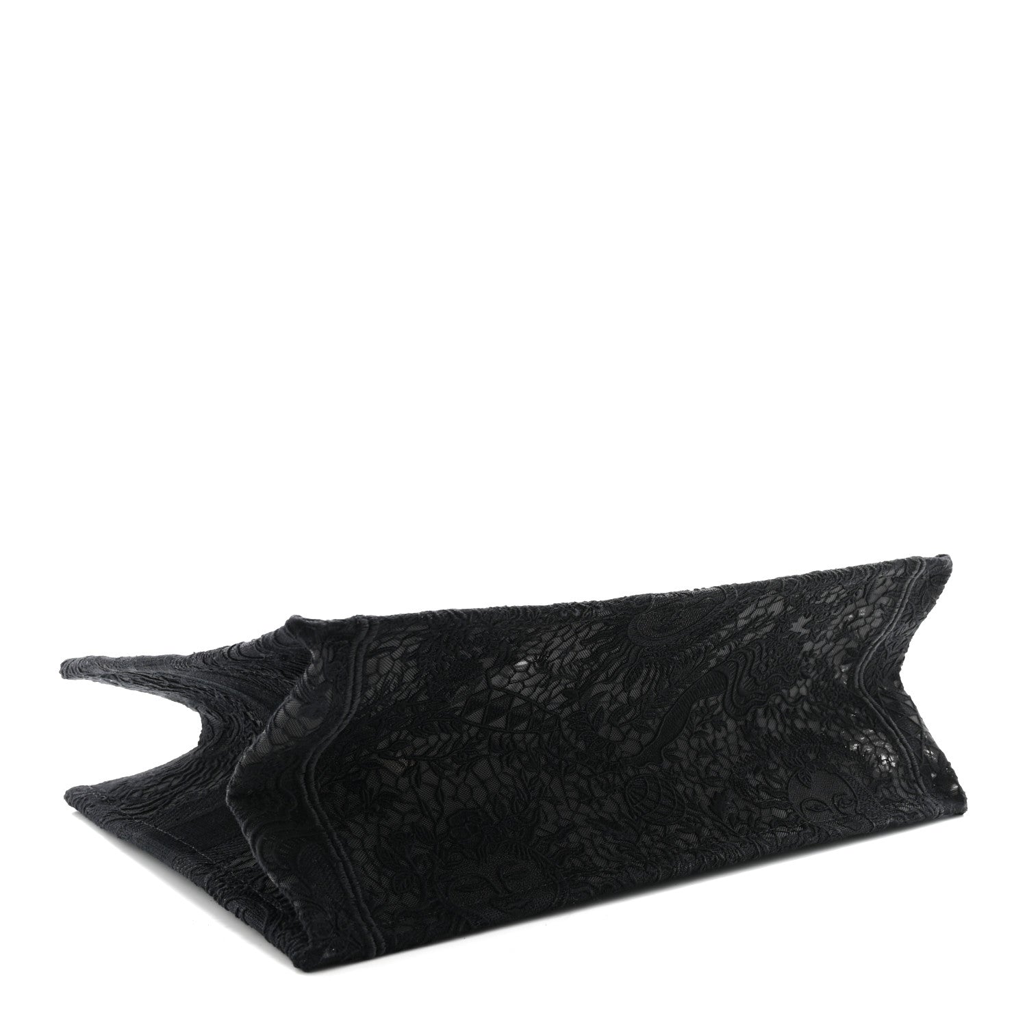 Christian Dior Embroidered 3D Macrame D-Lace Sun Medium Book Tote Black 4 of 10