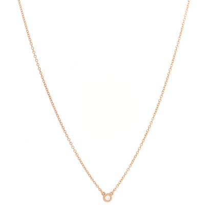 Tiffany 18K Rose Gold Diamond .03ct Elsa Peretti Diamonds by the Yard Pendant Necklace 1 of 4